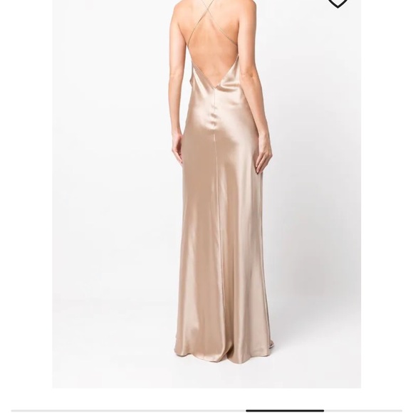 Michelle Mason Maxi Dress Silk Cowl Neck Gown - Picture 4 of 4